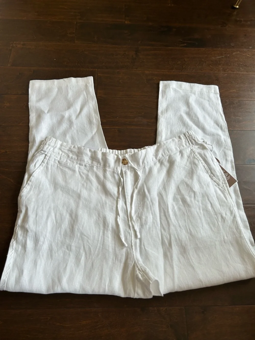 Panama Jack Mens Chino Linen Pants White Sz XL Lightweight New